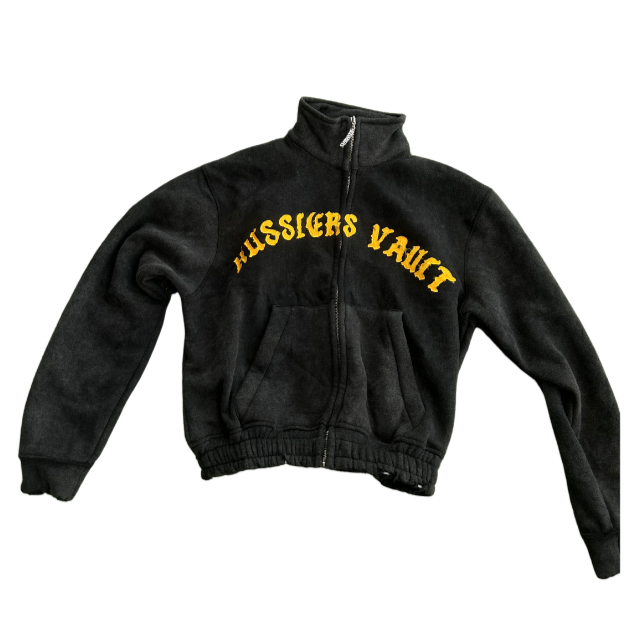 DISTRESSED ACID WASH ZIP UP