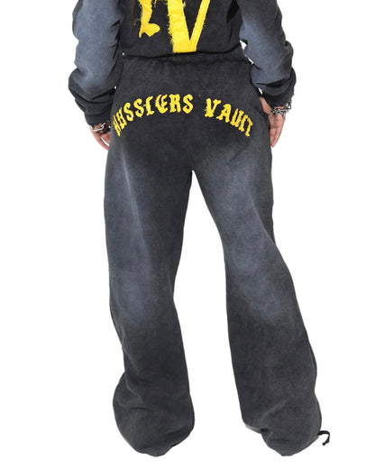 DISTRESSED ACID WASH SWEATPANT
