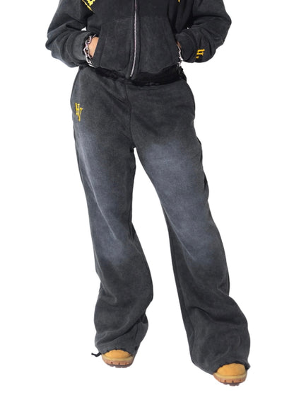 DISTRESSED ACID WASH SWEATPANT